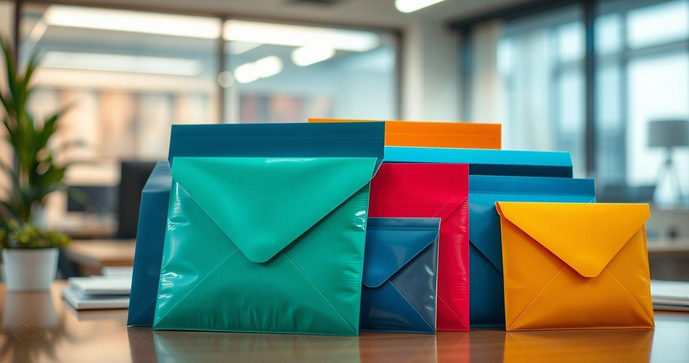 Envelopes plásticos para correspondência eficientes