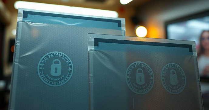 Envelopes plásticos de segurança tipo VOID para proteção eficiente